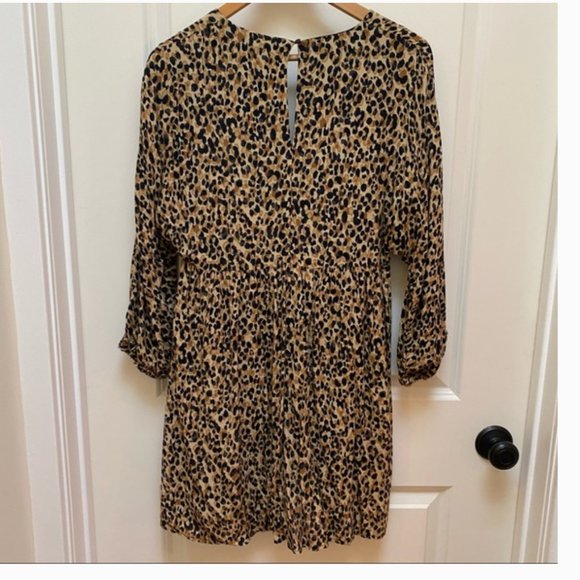 Zara TRF Baby Doll Cheetah Print Dress with Pockets - Picture 3 of 10